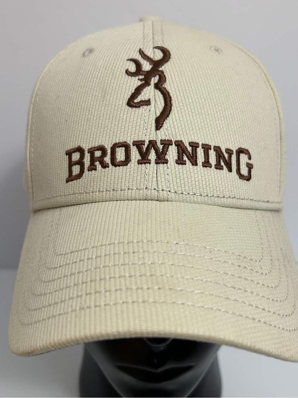 Browning adjustable SnapBack hat beige osfa 100% cotton